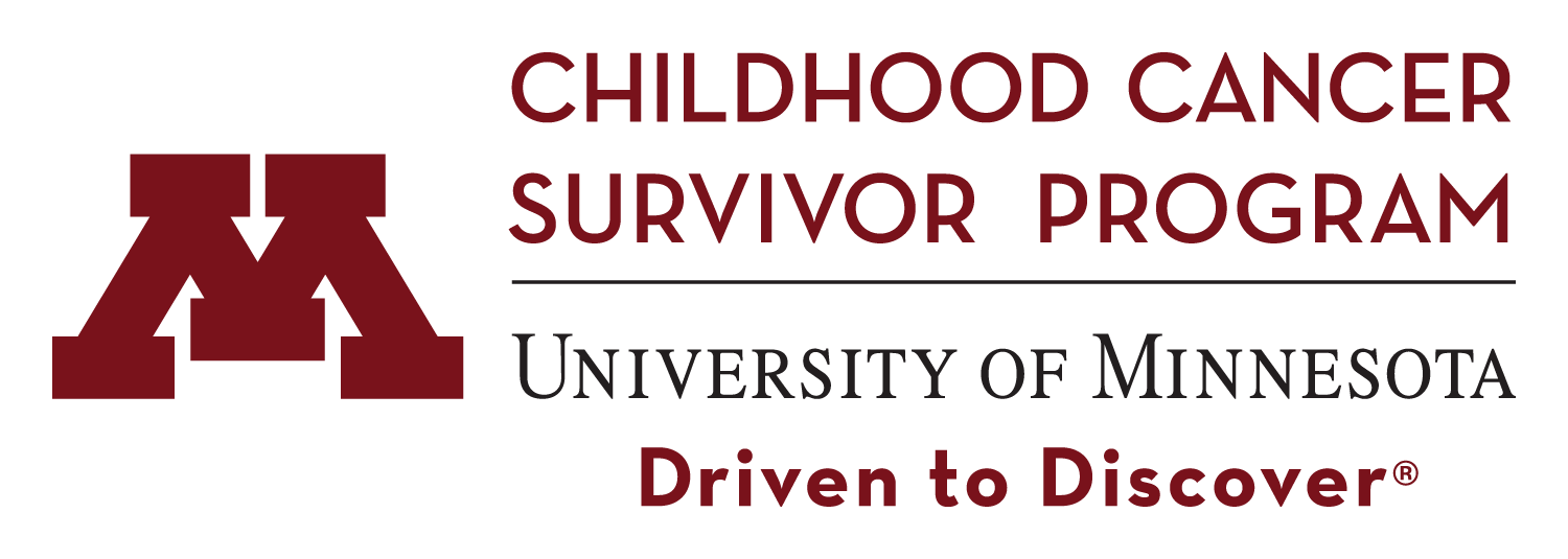 Childhood Cancer Survivor Program and University of Minnesota Logo